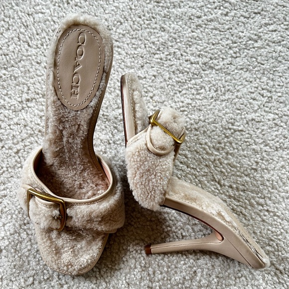 Coach Shearling Mules - Picture 5 of 6